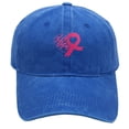 thumbnail image 1 of ibiyuan Baseball Caps for Men Sun Hats for Women Unisex Cancer Awareness Ribbon Embroidered Baseball Cap for Outdoor Sports and Casual Hop Style, 1 of 4