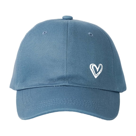 ibiyuan Baseball Hats for Women Hats for Women 2025 Unisex Baseball Cap with Heart Print Design Adjustable Washed Style for Outdoor Sports Casual Daily Wear