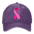 thumbnail image 1 of ibiyuan Baseball Hats for Men Hats for Men Women's Cancer Awareness Month Printed Washed Baseball Cap for Outdoor Sports and Daily Wear, 1 of 6