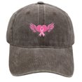 thumbnail image 1 of ibiyuan Baseball Hats for Women Funny Hats Unisex Embroidered Cancer Awareness Ribbon Baseball Cap for Outdoor Sports and Daily Hop Fashion, 1 of 4