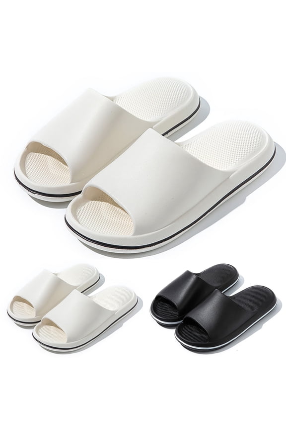 Bed Slippers For Women Men Thick Sole Flat Slippers Soft Comfortable Lightweight Non Slip Indoor Outdoor Footwear
