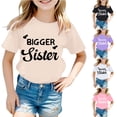 thumbnail image 1 of ibiyuan Big Sister Shirts for Girls Toddler Girls Promoted To Big Sis Embroidered T-Shirt Baby Announcement Short Sleeve Tshirts Toddler Girls Shirts Big Sister Gift Tees Girl Tops Size 12, 1 of 4
