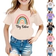 thumbnail image 1 of ibiyuan Big Sister Shirts for Girls Toddler Girls Promoted To Big Sister Girls Tshirts Pregnancy Announcement Short Sleeve Shirts Girl Shirts Trendy Big Sister Gift Tees Toddler Girl Tops 5t, 1 of 4