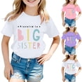 thumbnail image 1 of ibiyuan Big Sister Shirts for Girls Toddler Girls Promoted To Girls Outfit T-Shirt Big Sis Announcement Short Sleeve Toddler Girl Shirts 2t Big Sister Gift Tee Girls Tops Size 6, 1 of 5