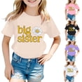 thumbnail image 1 of ibiyuan Big Sister Shirts for Toddler Girls Promoted To Girls Outfit Embroidered T-Shirt Baby Announcement Summer Short Sleeve Toddler Girl Shirts 2t Sibling Outfits Tees Baby Girl Tops, 1 of 4