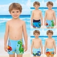 thumbnail image 1 of ibiyuan Board Shorts Boys with Mesh Lining Quickdry Kids Bathing Suits Elastic Waist Swimming Shorts Funny Print Gym Shorts High Visibility Beach Swimwear, 1 of 5