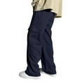 thumbnail image 1 of ibiyuan Boys Cargo Pants Size 8 Boys Athletic Wide Leg Sweatpants Thermal Elastic Waist Cargo Joggers Trousers For Kids Comfortable Outdoor Wear,7-8 Years, 1 of 7