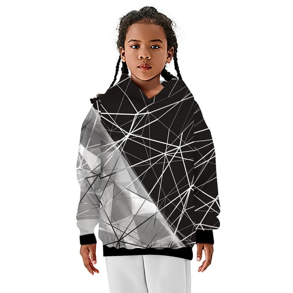 ibiyuan Boys Hoodies Size 10 12 Back To School Fashion Teen Kids Boy Girl 3D Print Cartoon Pullover Sweatshirts With Pocket Hoodie Tops