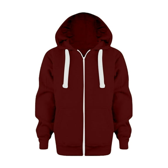 ibiyuan Boys Hoodies Size 10 Girls Back To School Clothes Sweatshirt Color Solid Zip Jackets Long Hoodie Top Sleeve Up Girls Kids Boys Coat&jacket,,6-7 Years