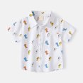 thumbnail image 1 of ibiyuan Boys Shirts Boys Summer Shirt Casual Short Sleeve T Shirt For Kids Breathable Top Trendy Cartoon Print Tee Daily Wear For Toddler, 1 of 5