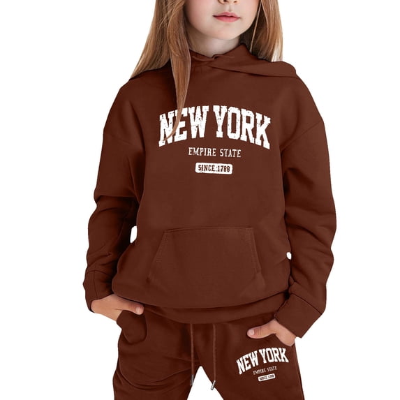 ibiyuan Boys Sweatsuit Tracksuits Hoodie Pullover Tops Pants Warm Up Suit Loose Fit Hoodie Sets 2 Pieces Boys Sweatsuit Set Athletic Clothes