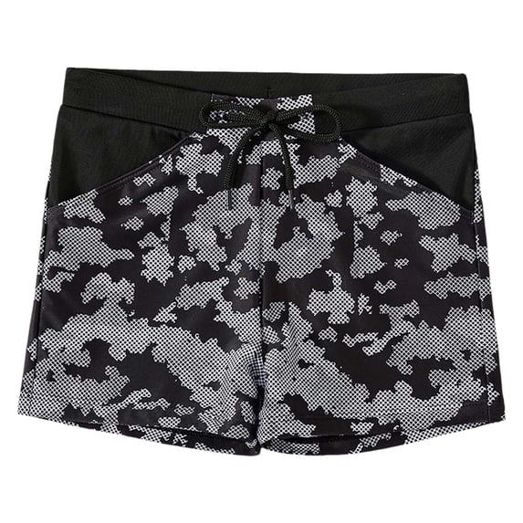 ibiyuan Boys Swim Trunks Kids Bathing Suits Quick-Dry Baby Boys Swimsuit Cargo Pocket Pool Shorts Lightweight Printed Beach Swimwear,8-9 Years