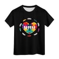 thumbnail image 1 of ibiyuan Boys' T-Shirts,Boys Tops Short Sleeve Shirt For Toddler Kids Casual Comfortable Elastic Waist Daily Wear Spring Summer Outfit, 1 of 4