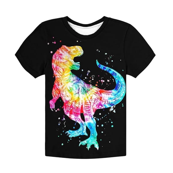 ibiyuan Boys T Shirts Size 8,Children's Fashionable Casual Letter Round Neck Short Sleeved T Shirt Top