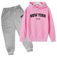 thumbnail image 1 of ibiyuan Boys Tracksuit Set Sweatpants Hoodie Set Jogger Set Solid Color Hoodie Sets 2 Pieces Sweatsuits for Boys Clothing Set, 1 of 4
