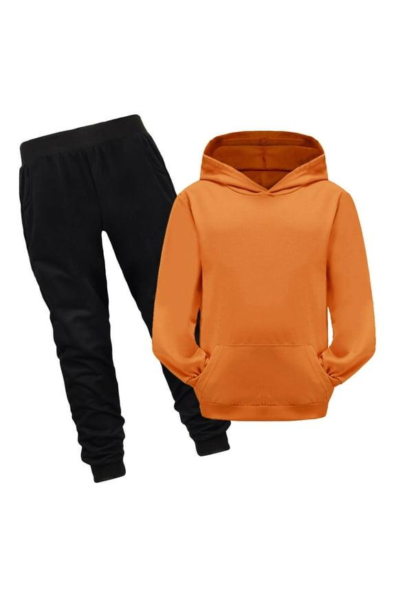 Boys' Tracksuits Hoodie Pullover Tops Pants Soccer Outfit Regular Fit Hoodie Sets 2 Pieces Sweat Suits for Boys Back To School Fashion