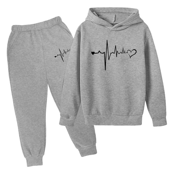 ibiyuan Boys' Tracksuits Hoodie Pullover Tops Pants Warm Up Suit Regular Fit Hoodie Sets 2 Pieces Sweatsuits for Boys Athletic Clothes