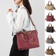 thumbnail image 1 of ibiyuan Canvas Tote Bag For Women Women Gray Canvas Shoulder Messenger Tote Bag Large Capacity Multifunctional Carry Bag for Work Shopping Travel, 1 of 7