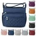 thumbnail image 1 of ibiyuan Canvas Tote Bag Women Multi Pocket Crossbody Messenger Shoulder Bag Lightweight for Hiking Travel Daily Casual Carry, 1 of 4