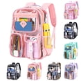 thumbnail image 1 of ibiyuan Clear Backpack for Women Men , Transparent See Through Backpack, Large Bookbag for Sport College Work Travel Security Clear Bag For Stadium Events, 1 of 8