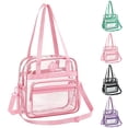 thumbnail image 1 of ibiyuan Clear Bag for Stadium Events Clear Tote Lunch Bag with Non-detachable Reinforced Straps for Work, Sporting Events and Gym, 1 of 8