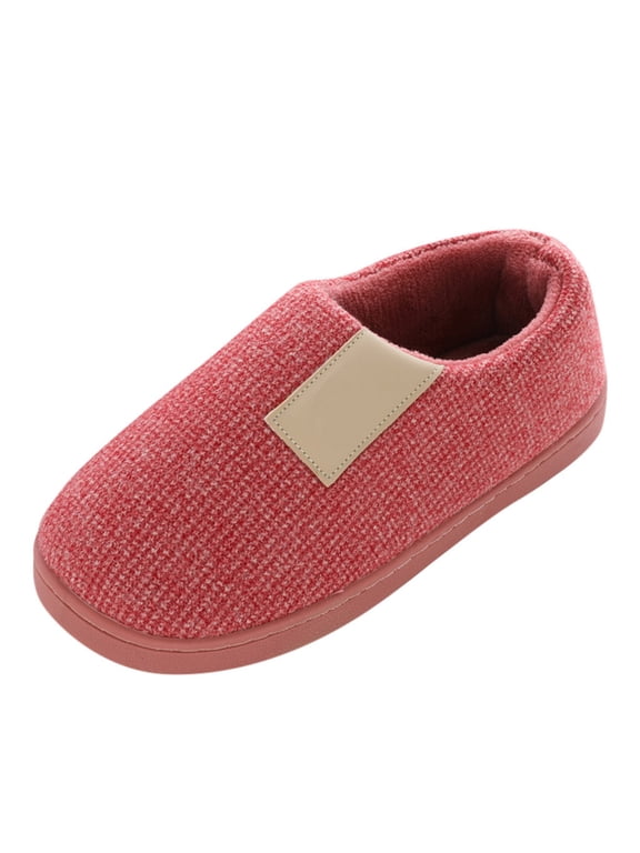 Couples Slippers Closed Toe House Shoes Soft Warm Cozy Indoor Footwear Comfortable Bedroom Living Room Home Slippers for Women Men Winter