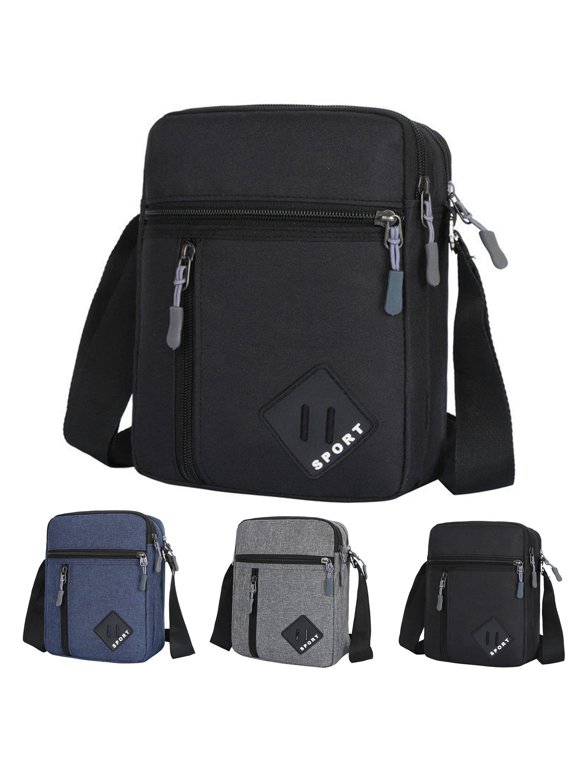 Crossbody Bags for Women Man Four-Season Mini Canvas Side Shoulder Bag for Men, Zipper Sports Messenger Crossbody Bag for Spring Summer Fall Winter
