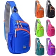 thumbnail image 1 of ibiyuan Crossbody Sling Backpack Nylon Zipper Fanny Pack Sling Bag, Side Pocket Single Shoulder Sports Chest Backpack for Outdoor Workout, 1 of 4