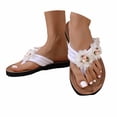 thumbnail image 1 of ibiyuan Cute Flip Flops for Women Black Thong Sandals Non- Woven Sole Open Toe Slippers for Women Casual Orthofeet Shoes for Women for Walking Slides Women, 1 of 9
