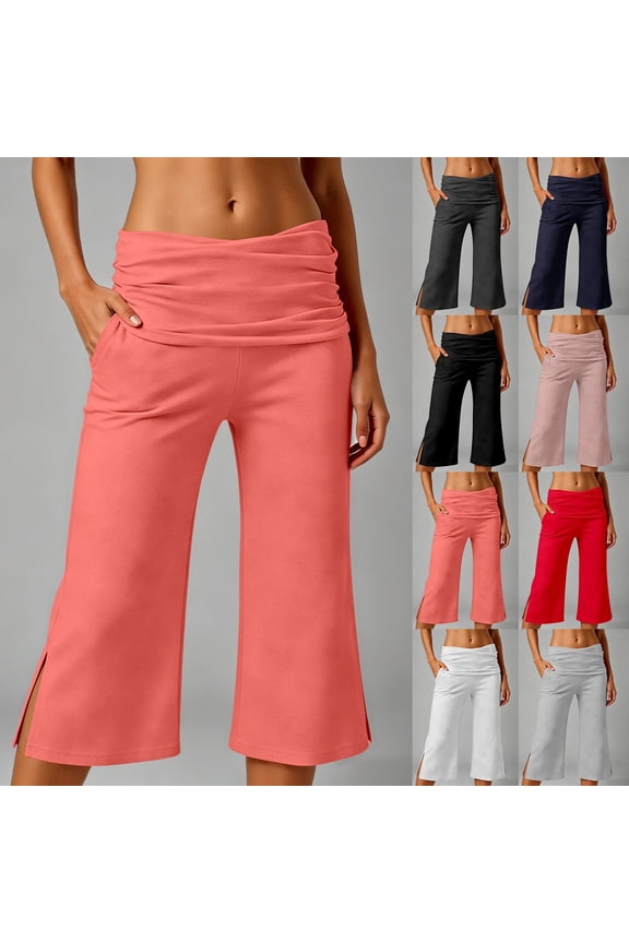 Dress Pants Women High Waist Palazzo Pants for Women Casual Flowy Trousers for Women Drawstring Women's Lounge Pants Summer Beach Vacation Clothes