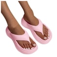 thumbnail image 1 of ibiyuan Flip Flops Women Wedge Thong Sandals for Women Non- Rubber Sole House Slippers Fashion Orthofeet Shoes for Women, 1 of 6