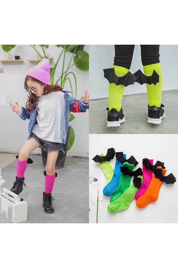 Girls Bright Color Knee High Socks Bow Decor Elastic Ribbed Calf Socks Vibrant Multi Shades for School Uniform, Dance Practice, Outdoor Events, Themed Party Daily Wear