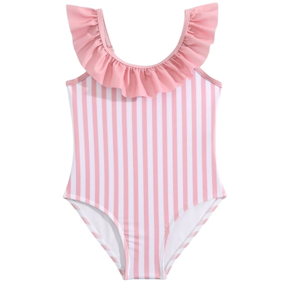 ibiyuan Girls One Piece Swimsuits Bow Strap Modest Ruched Kids Bathing Suits Girls Comfortable Bow Back Girls Swimsuits Size 14-16 Tropical Print Mesh Summer Swimwear