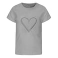 thumbnail image 1 of ibiyuan Girls Shirt Funny Short Sleeve Girls T Shirt Graphic Print Cotton Top Crewneck Basic Tee Cute Casual Summer Tops,10-11 Years, 1 of 3