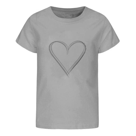 ibiyuan Girls Shirt Funny Short Sleeve Girls T Shirt Graphic Print Cotton Top Crewneck Basic Tee Cute Casual Summer Tops,10-11 Years