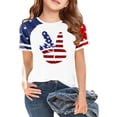 thumbnail image 1 of ibiyuan Girls Shirts Funny Short Sleeve Girls Tshirt Funny Print Baby Girl Tops Crew Neck Basic Tee Quality Birthday Girl Summer Clothes,4-5 Years, 1 of 3