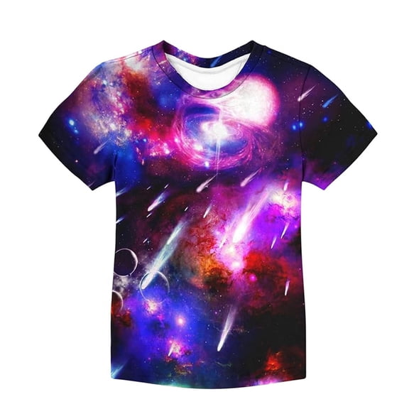 ibiyuan Girls Shirts Size 8,Children's Fashionable Casual Letter Round Neck Short Sleeved T Shirt Top