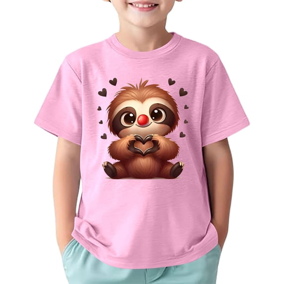 ibiyuan Girls T Shirt Casual Short Sleeve Girl Tops Size 6 Girl Shirts Crew Neck Graphic Print Tee Cozy Toddler Girl Summer Clothes,6-7 Years