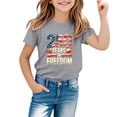 thumbnail image 1 of ibiyuan Girls T Shirts 5t Casual Short Sleeve Girl Tops Size 7-8 Kids Shirts Girls 12-14 Round Neck Letter Print Tee Comfort Girl Summer Clothes,6-7 Years, 1 of 4