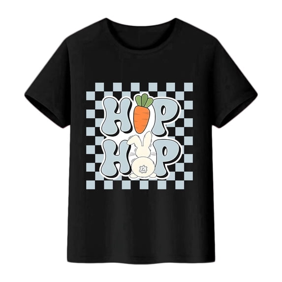 ibiyuan Girls T Shirts 5t Crewneck Holiday Short Sleeve Kids Shirts Girls Letter Print Basic Tees Super Soft Kids Cotton Summer Top