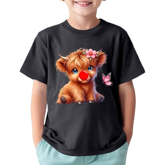 ibiyuan Girls T-Shirts Funny Short Sleeve Toddler Girl Tops 2t Baby Girl Shirts Crew Neck Graphic Print Tees Loose Fit Girl Summer Clothes,10-12 Years
