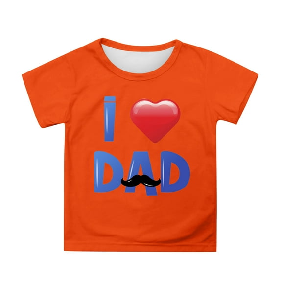 ibiyuan Girls T Shirts Size 10,Father's Day Children's Fashion Casual Loose T Shirt Top