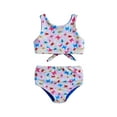 thumbnail image 1 of ibiyuan Girls Tankini Swimsuits Size 10-12 ,2 Piece Adjustable Straps Girls Bathing Suit Rash Guard Tankini for Girls Swim Tank Top Tropical Printed Skirted Swimwear,18-24 Months, 1 of 6