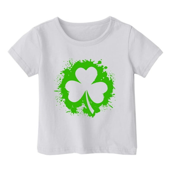 ibiyuan Girls Tshirt Shirts for Teen Girls St Patricks Day Shamrock Four Leaf Clover Short Sleeve Green Crew Neck Irish Tees Clothes Summer Tops Tshirt,12-13 Years