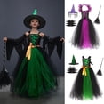 thumbnail image 1 of ibiyuan Halloween Girls Ruched Dresses Ruffled Sleeves My First Halloween Baby Outfit Pumpkin Graphic Clothes for Kids Irregular Dress Halloween Party Birthday Gifts, 1 of 7