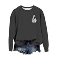 thumbnail image 1 of ibiyuan Halloween Sweatshirts for Women Crew Neck Basic Halloween Shirts for Women Spooky Season Flower Ghost Spooky Sweater Halloween Party Clothes Top Halloweens Outfits, 1 of 3