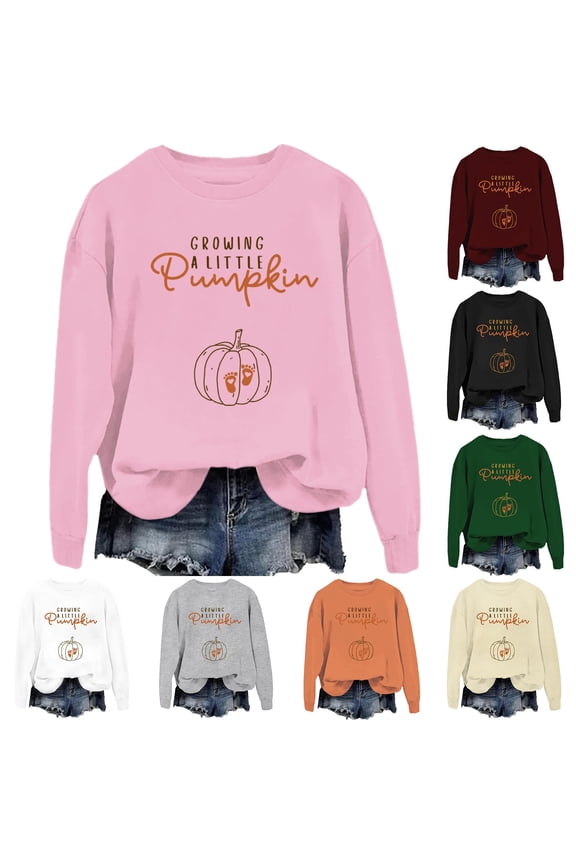 Halloween Sweatshirts Women Crew Neck Loose Fit Halloween Shirts for Women Spooky Season Halloween Witch Sweater Sweater Fall Pullover Tops Halloweens Gifts for Her