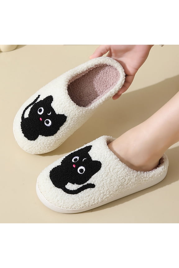 Halloween Women Slippers Soft Plush Fuzzy Jack O Lantern Pumpkin Winter Holiday Shoes Closed Toe Memory Foam Anti-Skid Lined Indoor Outdoor House Shoes Halloweens Gifts