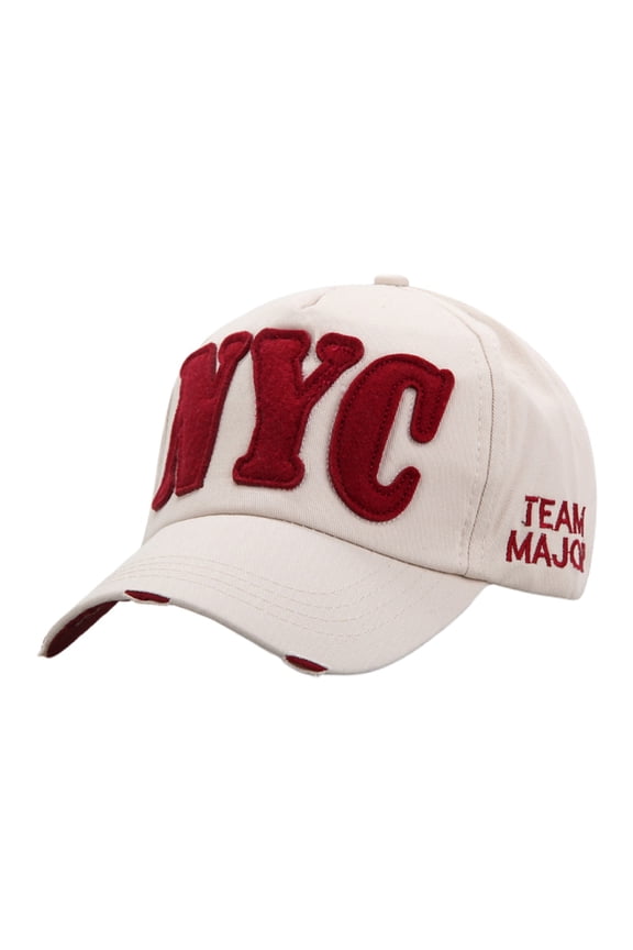Hats for Men Baseball Cap Hats for Men NYC Letter Baseball Cap For Men And Women Adjustable Casual Sports Hat For Spring Summer Sun