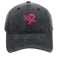 thumbnail image 1 of ibiyuan Hats for Men Baseball Cap Hats for Men Unisex Cancer Awareness Ribbon Embroidered Baseball Cap for Outdoor Sports and Casual Hop Style, 1 of 4